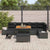 Garden Sofa Set with Cushion 9 pcs Black 100 x 100 x 71 cm
