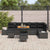Garden Sofa Set with Cushion 9 pcs Black 80 x 80 x 71 cm