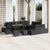 Garden Sofa Set with Cushion 13 pcs Black 110 x 55 x 71 cm