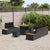 Garden Sofa Set with Cushion 8 pcs Black 80 x 80 x 71 cm