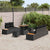 Garden Sofa Set with Cushion 8 pcs Black 90 x 55 x 71 cm