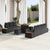 Garden Sofa Set with Cushion 10 pcs Black 80 x 80 x 71 cm