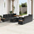 Garden Sofa Set with Cushion 11 pcs Black 100 x 100 x 71 cm