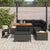 Garden Sofa Set with Cushion 8 pcs Black Poly rattan