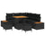 Garden Sofa Set with Cushion 8 pcs Black Poly rattan