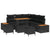 Garden Sofa Set with Cushion 8 pcs Black Poly rattan