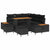 Garden Sofa Set with Cushion 9 pcs Black Poly rattan