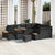 Garden Sofa Set with Cushion 12 pcs Black Poly rattan