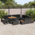 Garden Sofa Set with Cushion 13 pcs Black Poly rattan