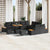 Garden Sofa Set with Cushion 13 pcs Black Poly rattan