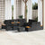 Garden Sofa Set with Cushion 13 pcs Black Poly rattan
