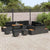 Garden Sofa Set with Cushion 14 pcs Black Poly rattan