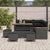 Garden Sofa Set with Cushion 9 pcs Black Poly rattan