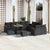 Garden Sofa Set with Cushion 13 pcs Black Poly rattan
