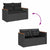 Garden Sofa Set with Cushion 13 pcs Black Poly rattan
