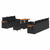 Garden Sofa Set with Cushion 10 pcs Black Poly rattan