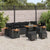 Garden Sofa Set 10 pcs Black 90 x 55 x 71 cm Poly rattan