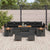 Garden Sofa Set 10 pcs Black 90 x 55 x 71 cm Poly rattan
