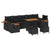 Garden Sofa Set 10 pcs Black 90 x 55 x 71 cm Poly rattan