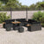 Garden Sofa Set with Cushion 13 pcs Black Poly rattan