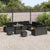 Garden Sofa Set with Cushion 13 pcs Black Poly rattan