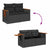 Garden Sofa Set with Cushion 13 pcs Black Poly rattan