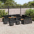 Garden Sofa Set with Cushion 14 pcs Black Poly rattan