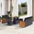 Garden Sofa Set with Cushion 8 pcs Black Poly rattan