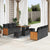 Garden Sofa Set 9 pcs Black 90 x 55 x 71 cm Poly Rattan
