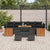 Garden Sofa Set 10 pcs Black 90 x 55 x 71 cm Poly Rattan