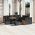 Garden Sofa Set 13 pcs Black 80 x 80 x 71 cm Poly Rattan