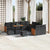 Garden Sofa Set 13 pcs Black 90 x 55 x 71 cm Poly Rattan