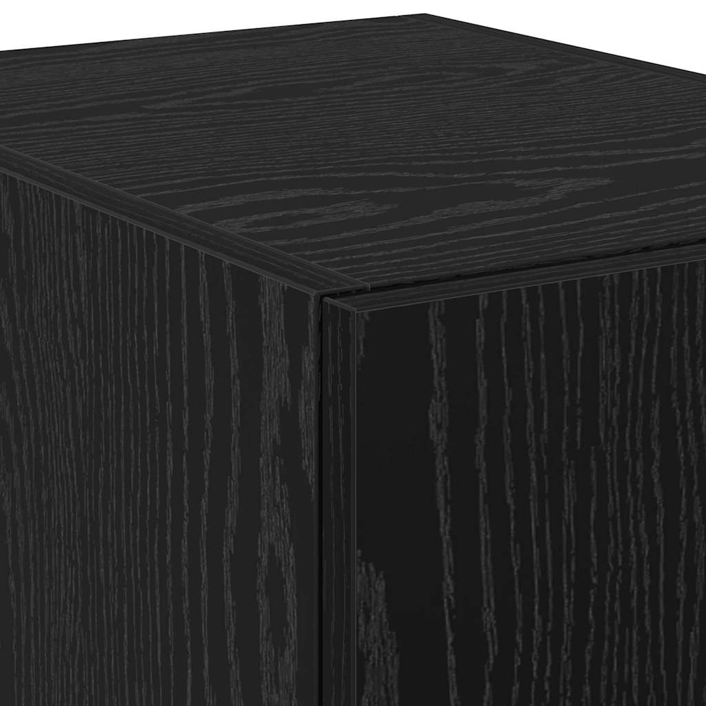 Highboard 2 pcs Black Oak 30 x 42,5 x 185 cm
