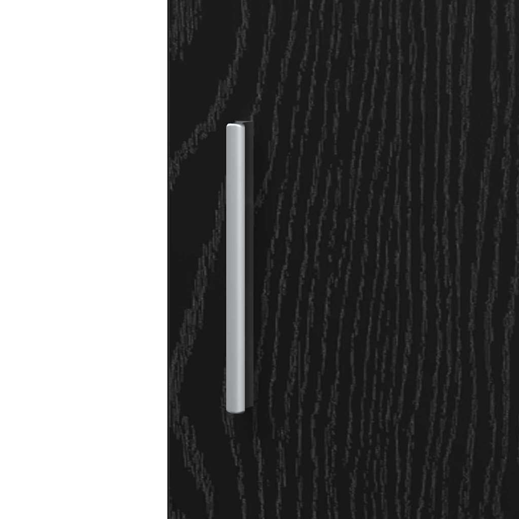Highboard 2 pcs Black Oak 30 x 42,5 x 185 cm