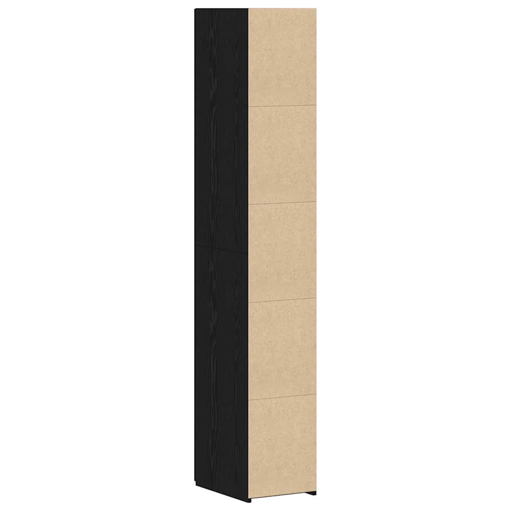 Highboard 2 pcs Black Oak 30 x 42,5 x 185 cm