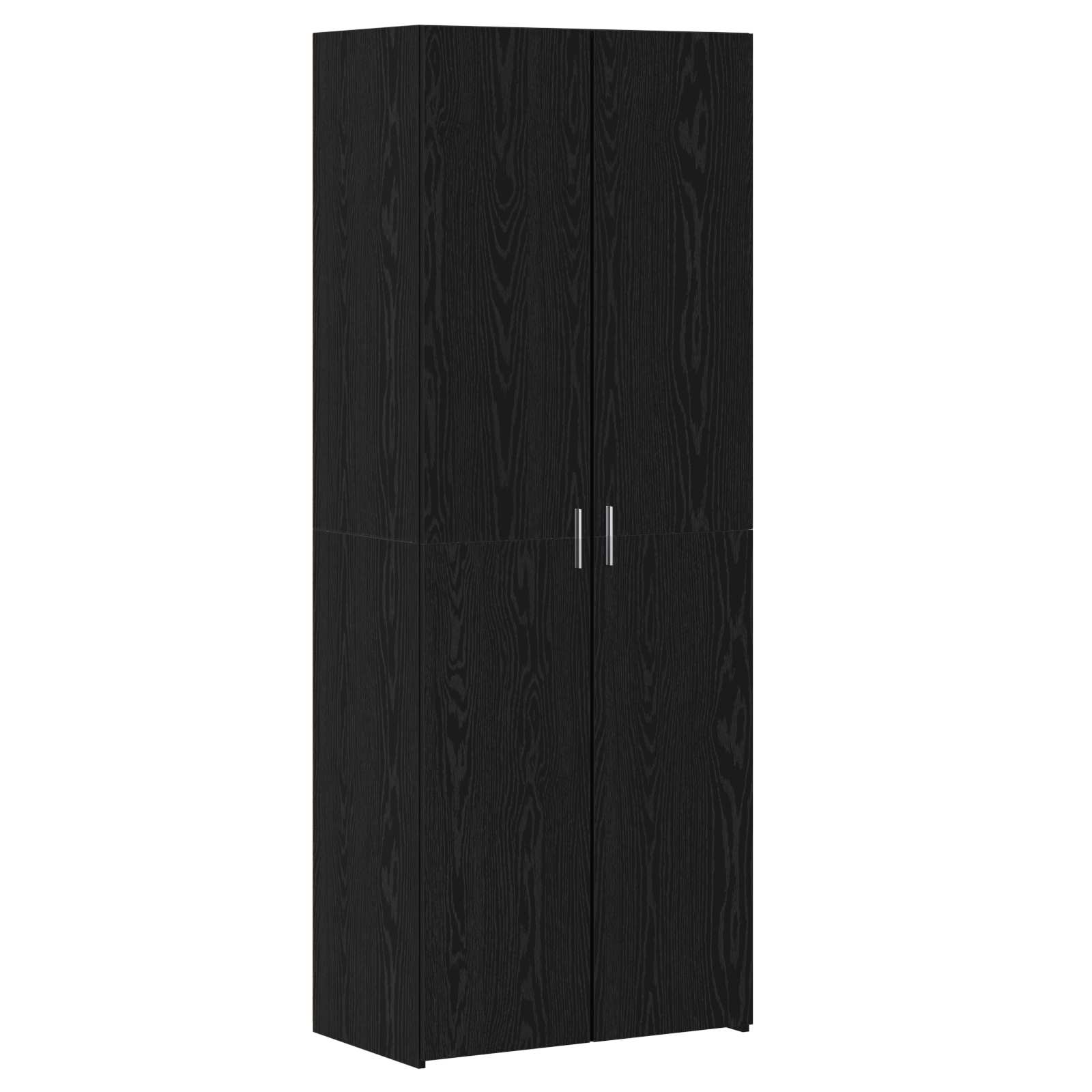Highboard 2 pcs Black Oak 70 x 42,5 x 185 cm