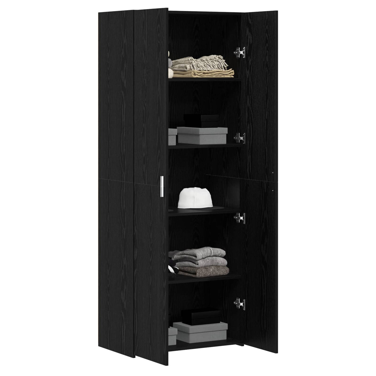 Highboard 2 pcs Black Oak 70 x 42,5 x 185 cm