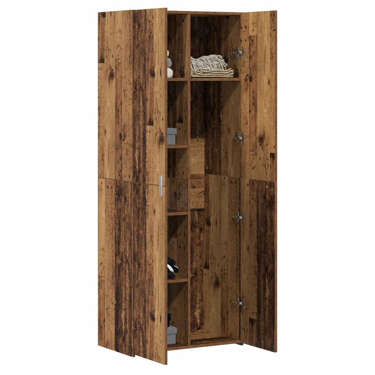 Highboard 2 pcs Old Wood 70 x 42,5 x 185 cm