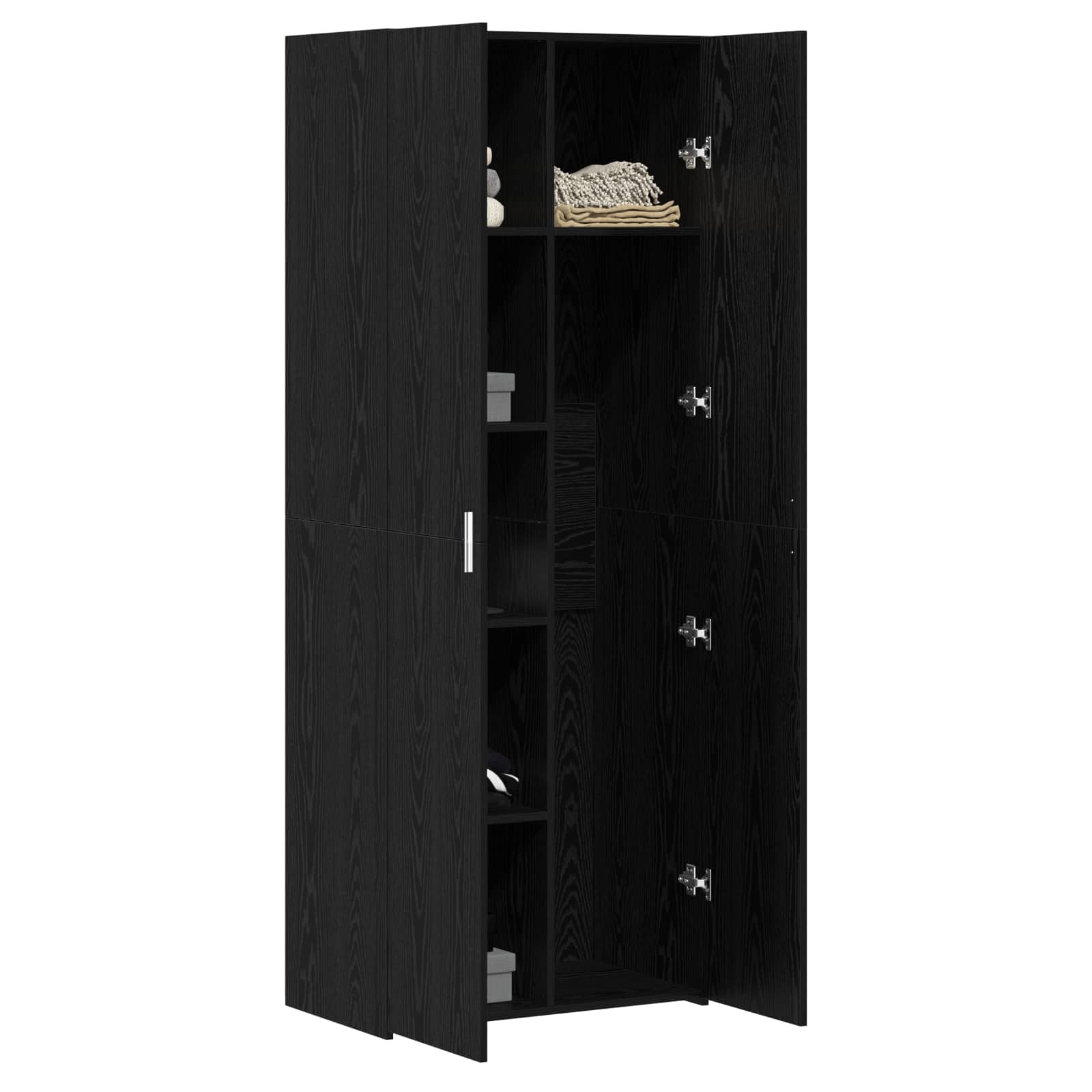 Highboard 2 pcs Black Oak 70 x 42,5 x 185 cm