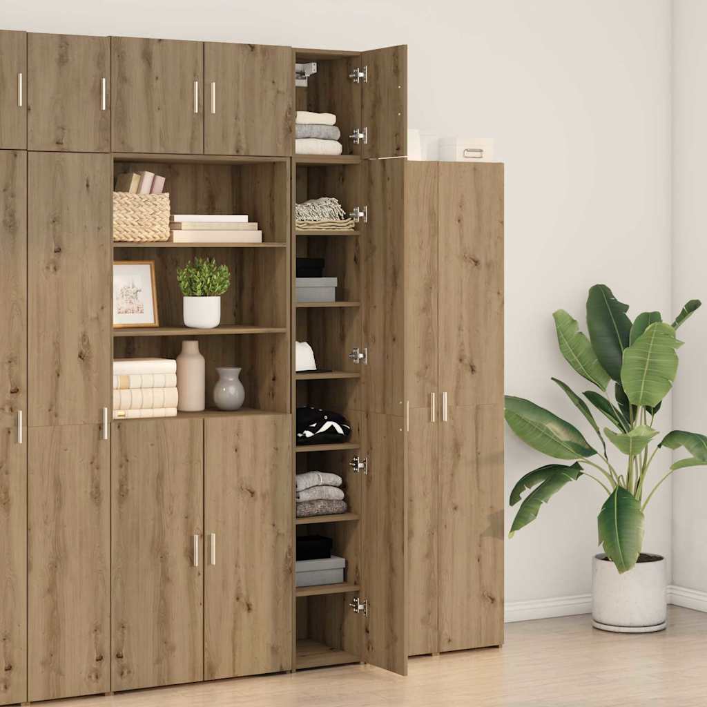 Storage Cabinet 3 pcs Artisan Oak 30 x 42,5 x 225 cm
