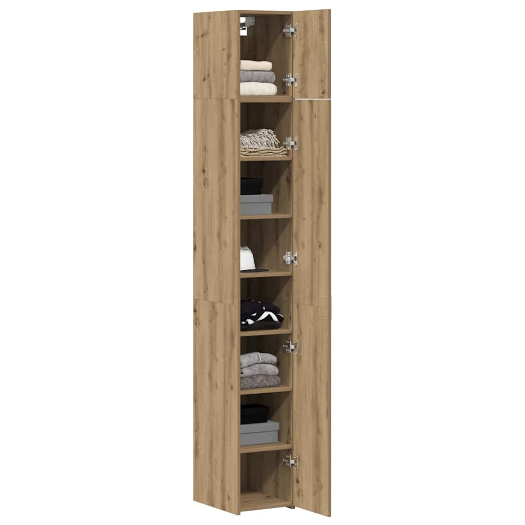Storage Cabinet 3 pcs Artisan Oak 30 x 42,5 x 225 cm