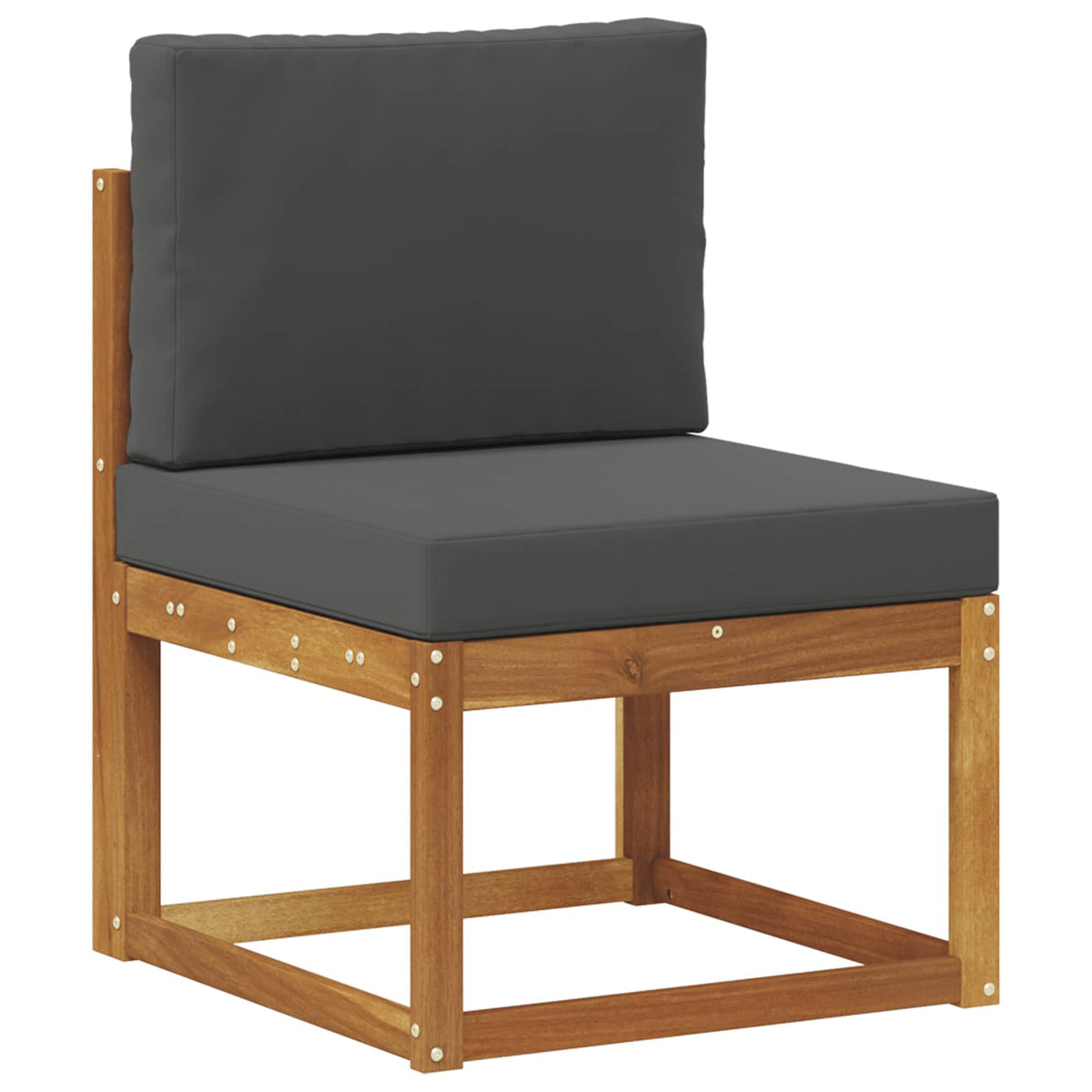 Outdoor Sofa Set with Cushion 6 pcs Natural and Anthracite