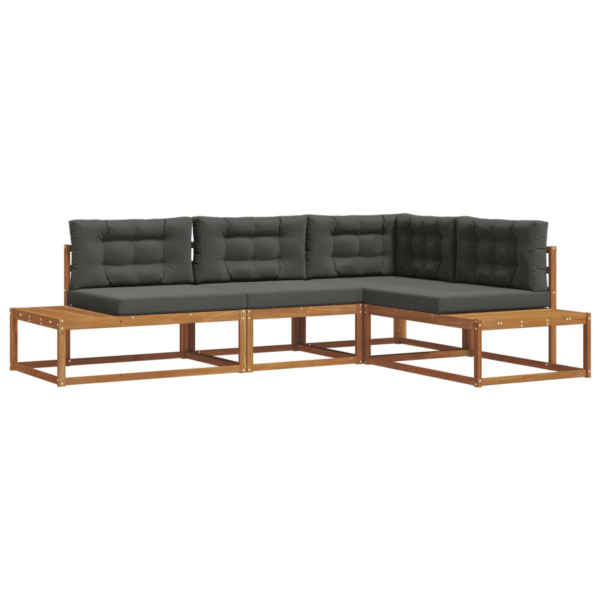 Outdoor Sofa Set Natural and Anthracite