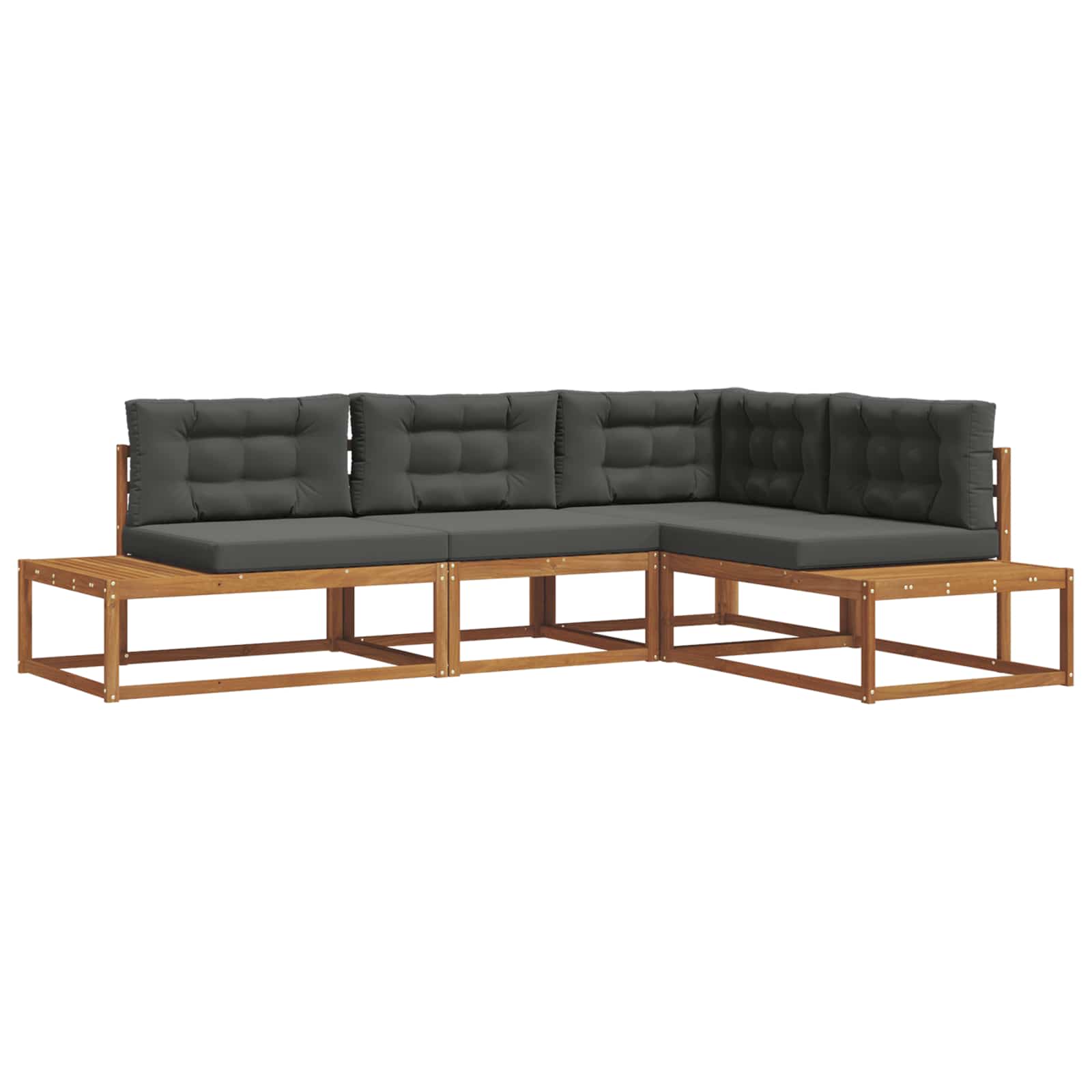 Outdoor Sofa Set Natural and Anthracite
