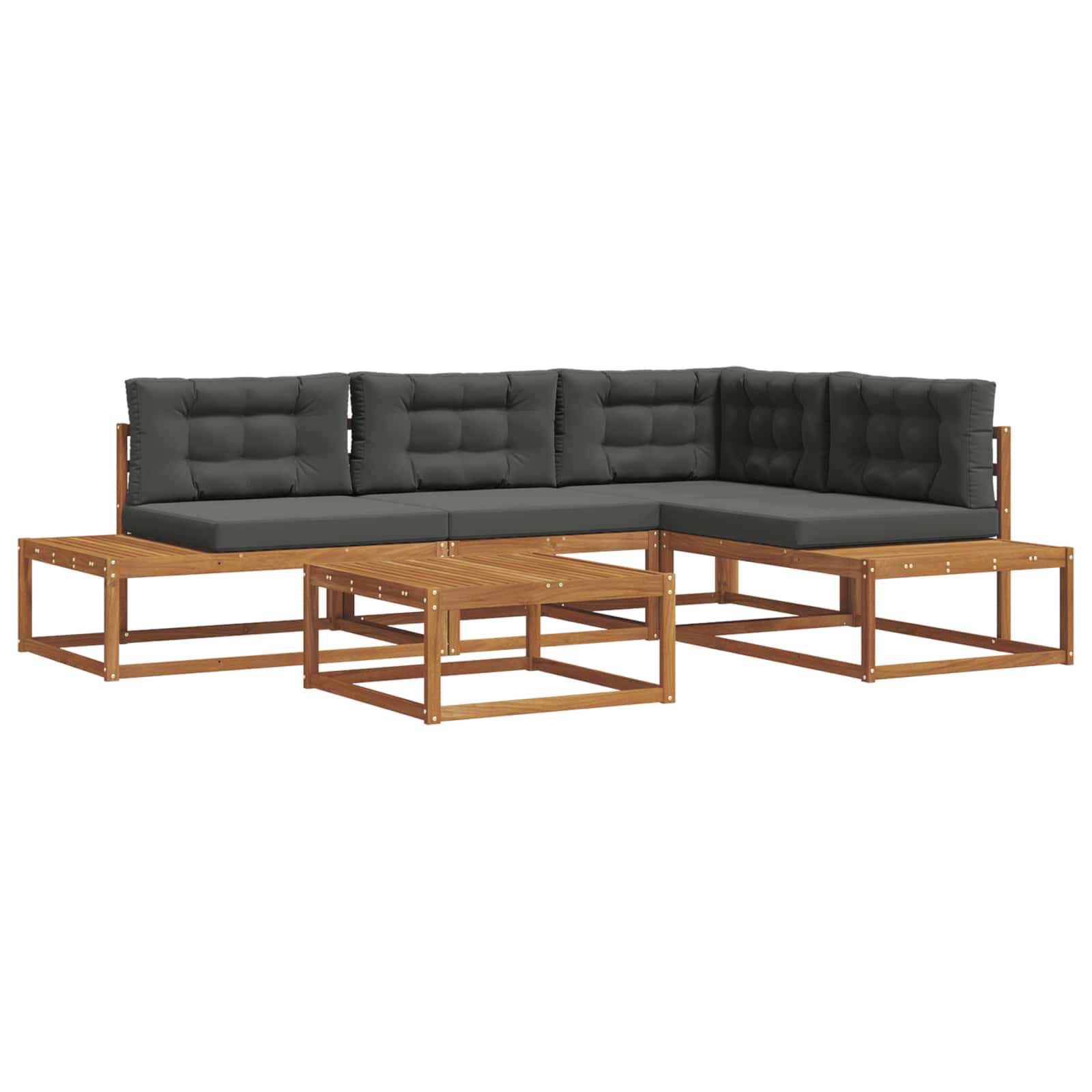 Outdoor Sofa Set Natural and Anthracite