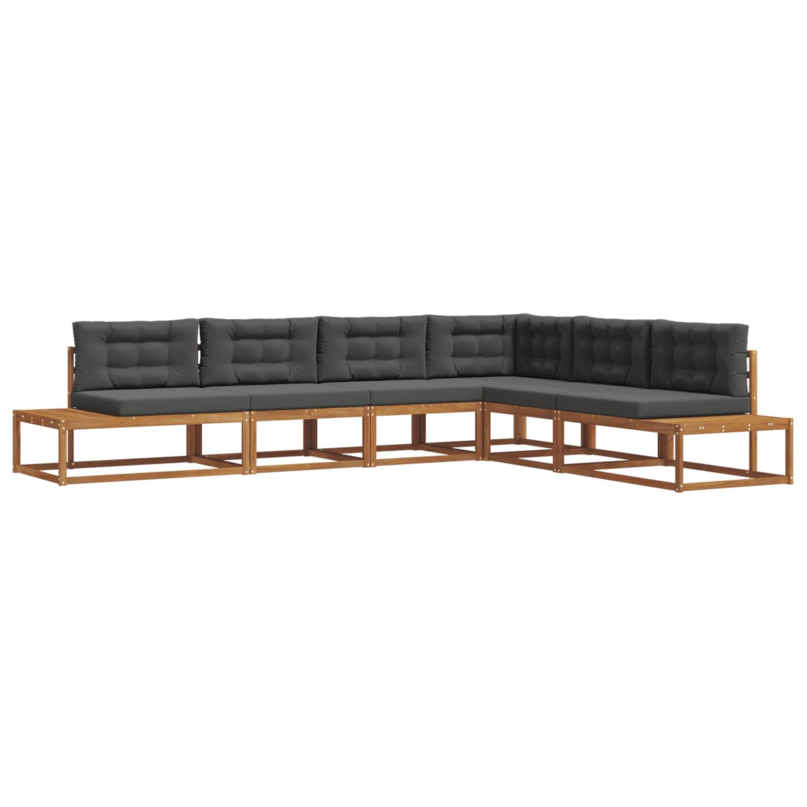 Outdoor Sofa Set Natural and Anthracite