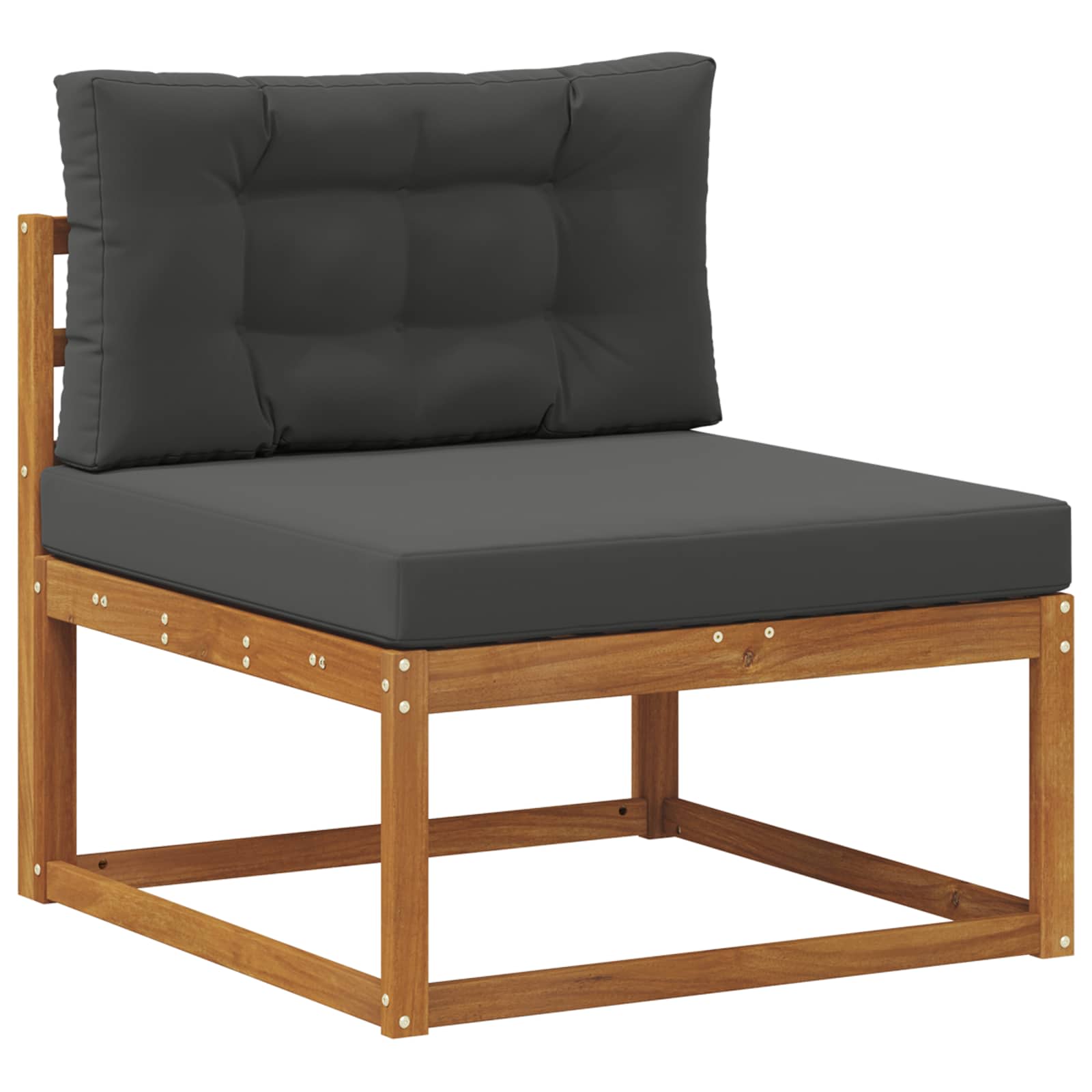 Outdoor Sofa Set with Cushion 11 pcs Natural and Anthracite