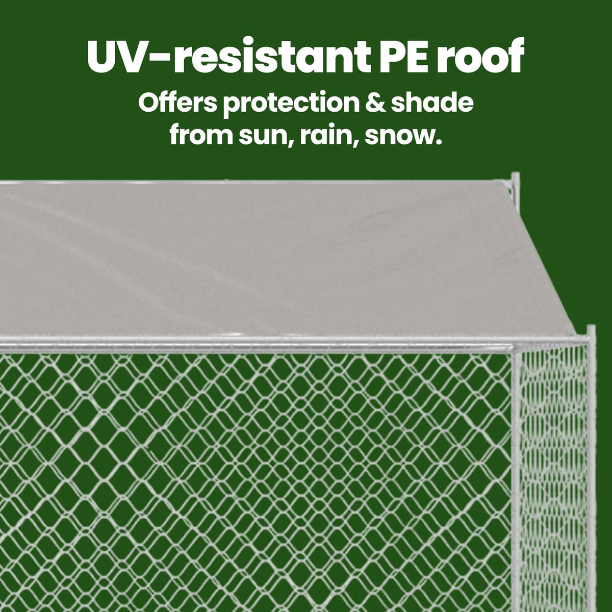 Dog Cage with Roof Silver 600 x 200 x 256 cm Steel and PE