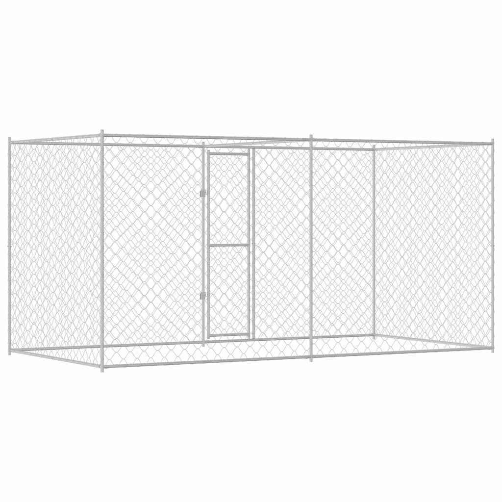 Dog Cage Silver 400 x 200 x 200 cm Galvanised Steel