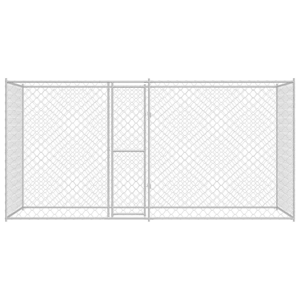 Dog Cage Silver 400 x 200 x 200 cm Galvanised Steel